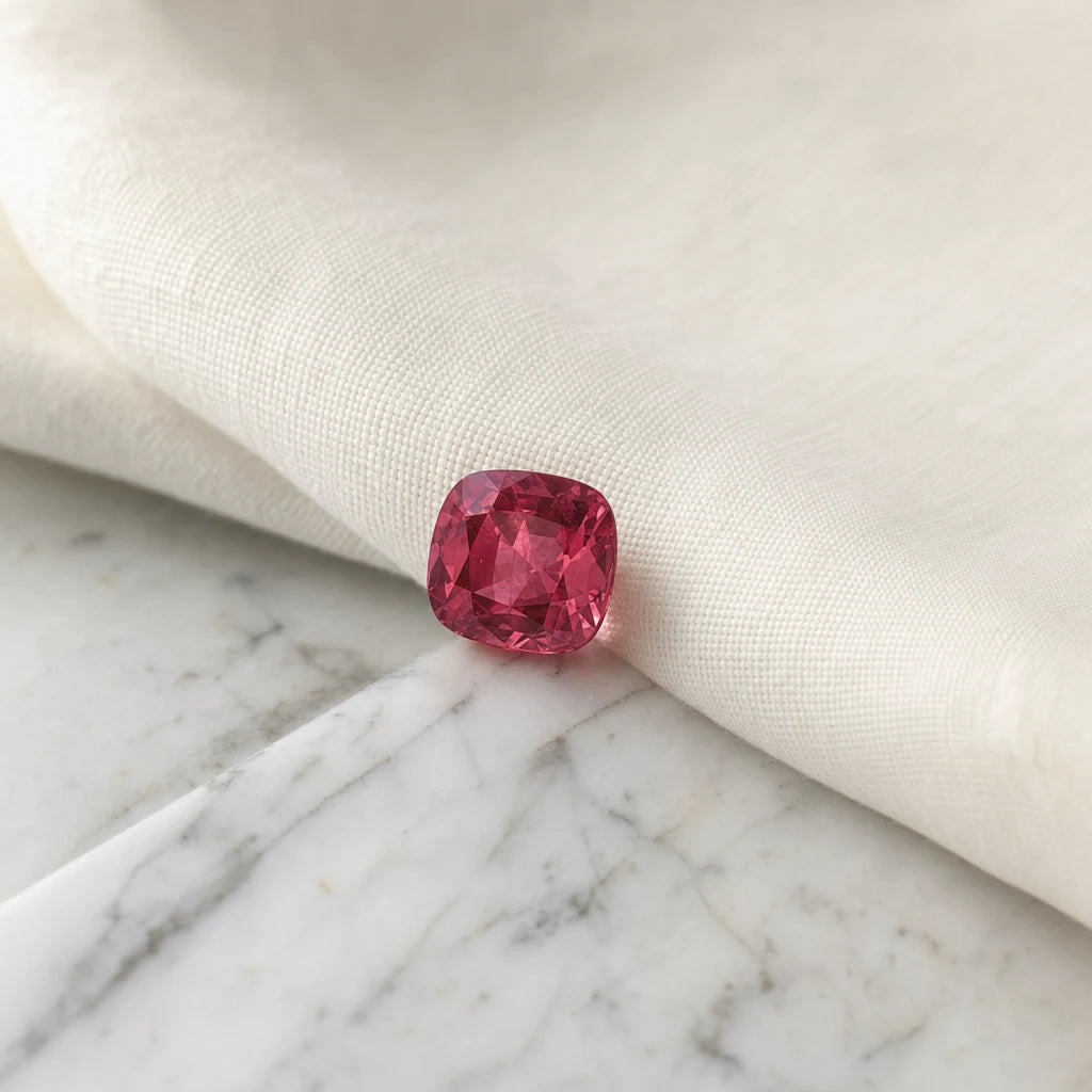 Ruby · 1.60 ct · Cushion · Heated